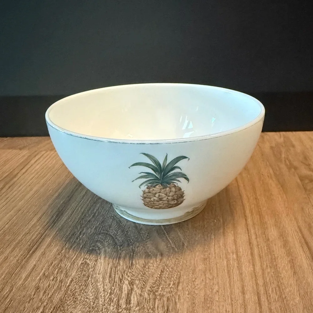 Lenox British Colonial Bamboo Pineapple Bowl Chuck Fischer Fine China USA